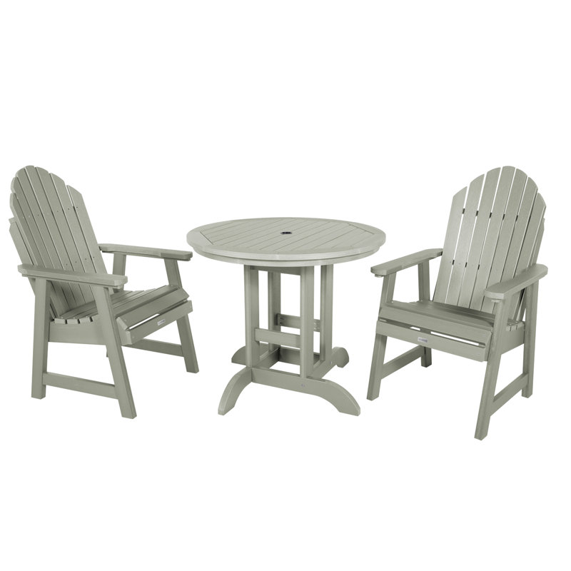Lynn 2-Person 36" Round Dining-Height Bistro Set, Eucalyptus