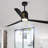 60 Inch Black Ceiling Fan With Light