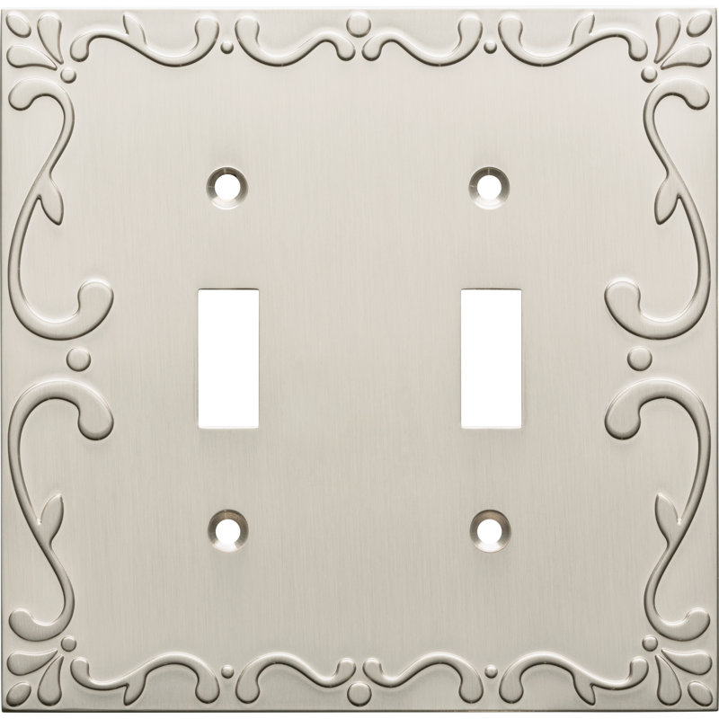 Plaque murale d'interrupteur à bascule Classic Lace, Nickel brossé