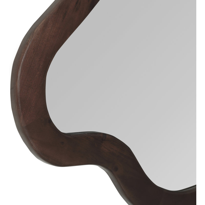 Miroir d'appoint Oblique, 38 po x 28 po, Brun