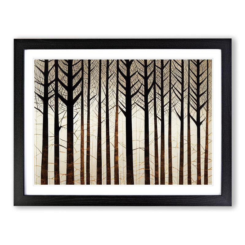 A Distinguished Forest - Framed Print, Black, 46cm H x 64cm W x 2cm D