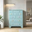 Meuble d'appoint moderne en bois massif bleu-2043325206