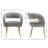 18.5 " H Velvet Upholstered Iron Armchair-202854192