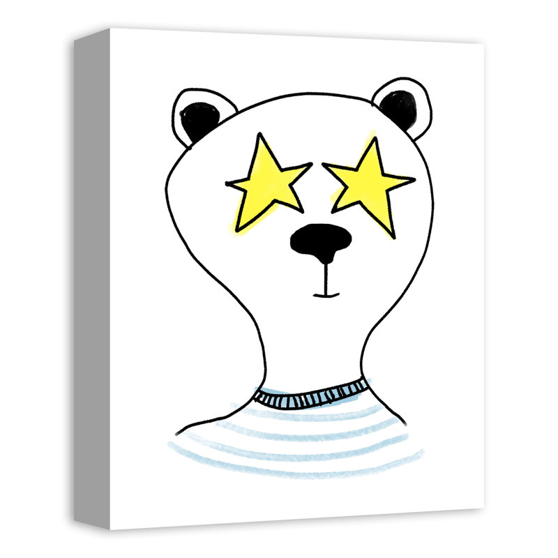 Art sur toile panda superstar Spears, Toile tendue, H 20 po x l 16 po x P 1,25 po