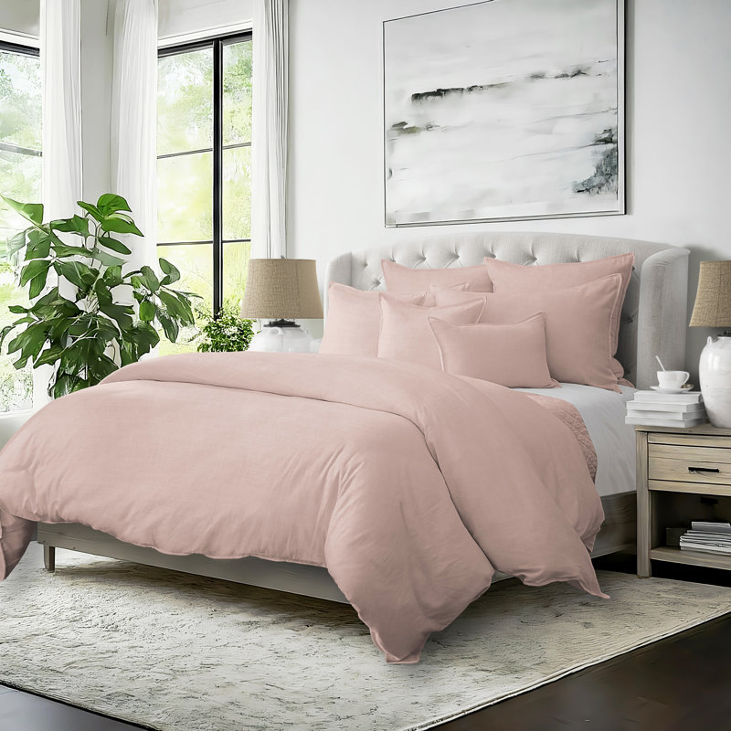 Ensemble d'édredon 8 pièces Elsie, King Comforter + 7 Additional Pieces, French Pink
