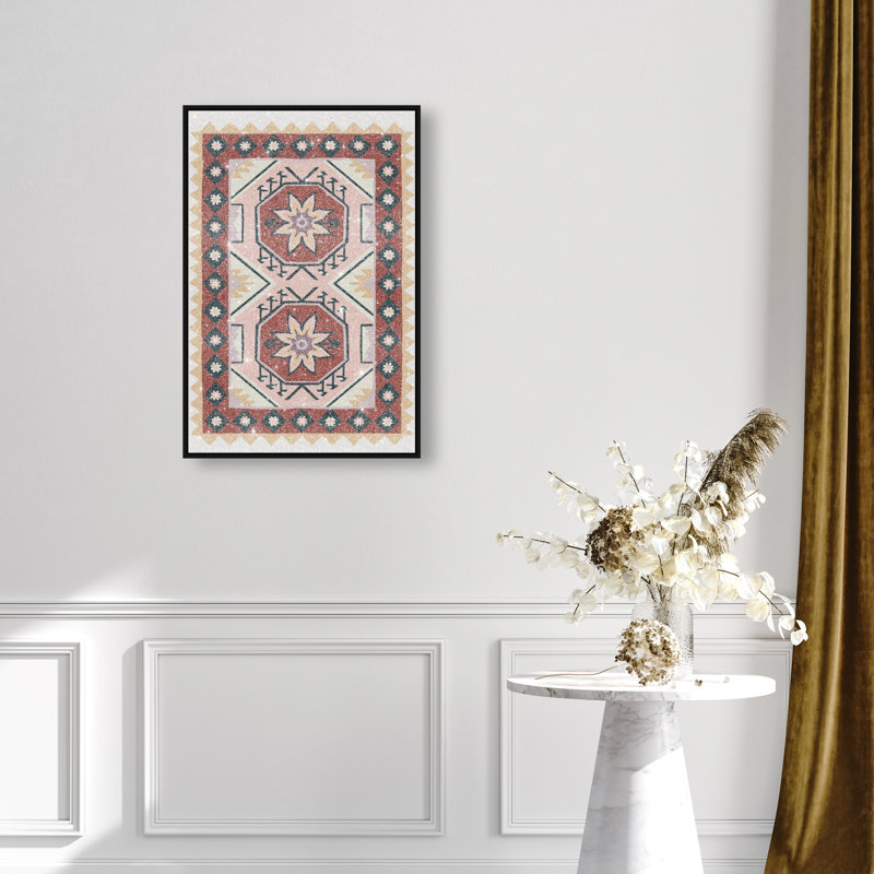 Daylight Damask Print by Oliver Gal, 46"H x 31"W, Black Floater Frame