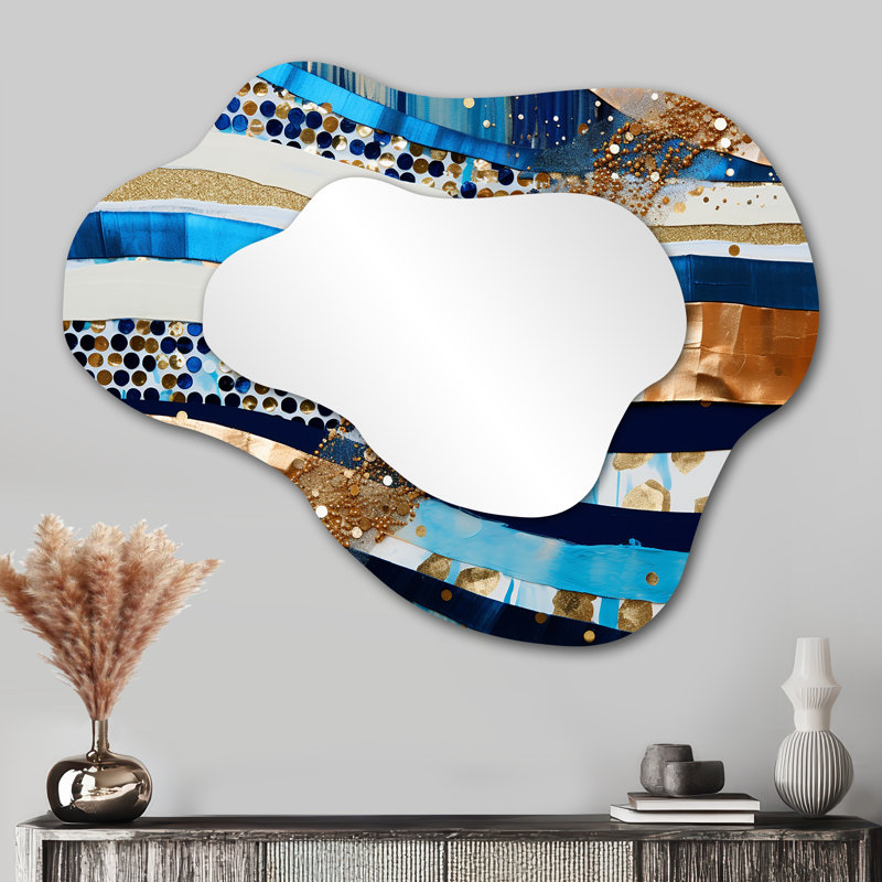 Valdano bleu étincelant or actuel, 27 po x 35 po