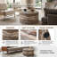 Table basse ronde cylindrique en MDF texturé en marbre-1625088314