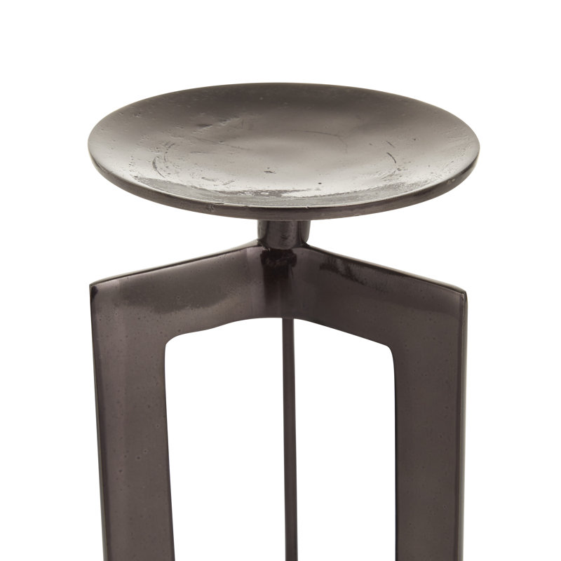 Ensemble de porte-bougie en aluminium, H 13,85 po x l 4,35 po x P 4,55 po, Bronze