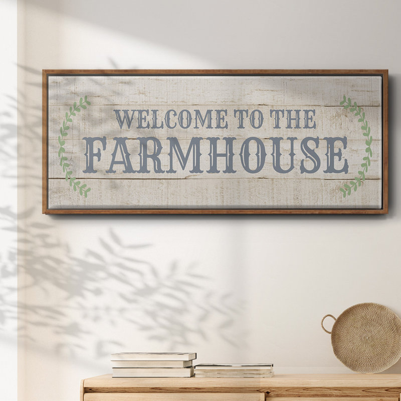 Welcome to the Farmhouse - Toile encadrée, H 20 po x l 50 po