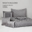 Ensemble de literie pour grand lit de luxe gris, élégance en polyester, confort de chambre moderne