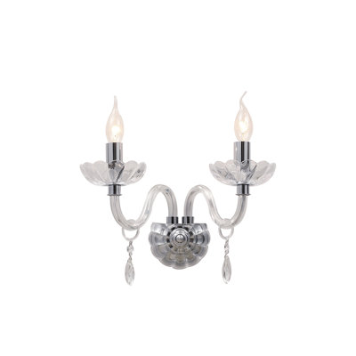 Solomon Glass Candle Wall Light