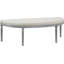 Banc rembourré capitonné beige clair Coastal