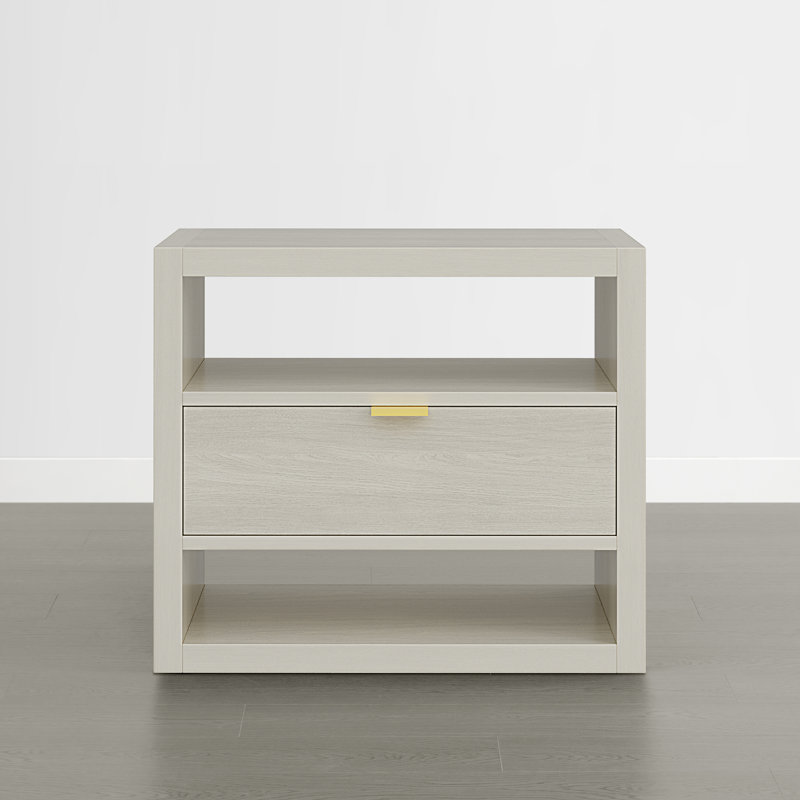 Table de chevet Hanzel, Blanc