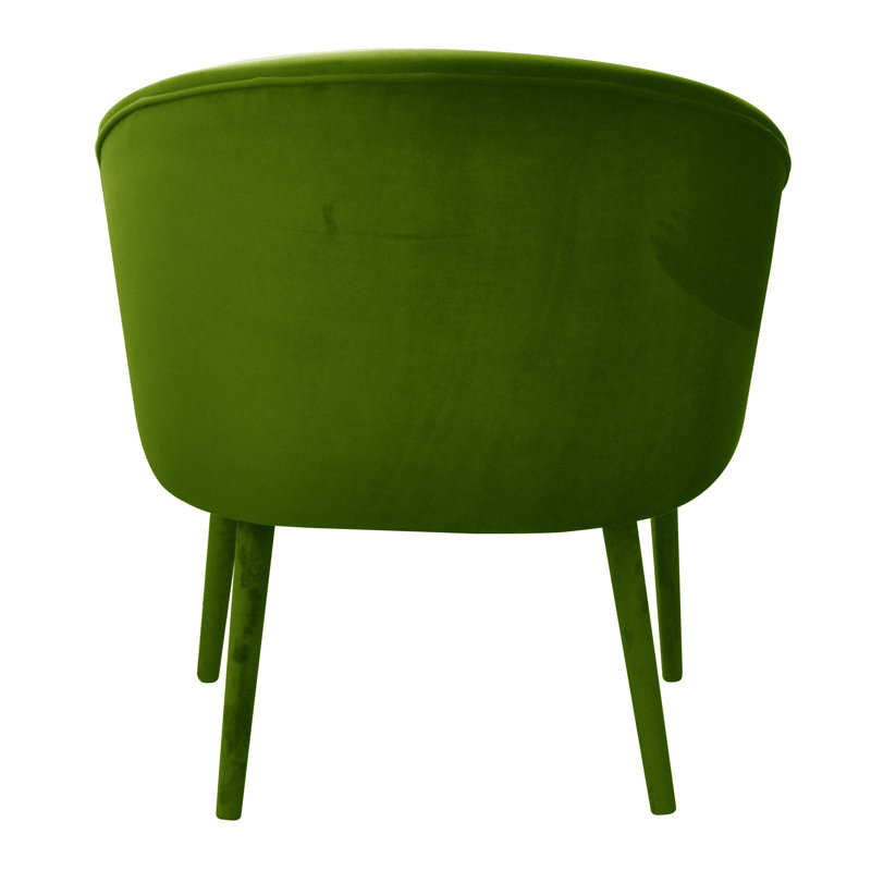 Upholstered Barrel Chair, Green