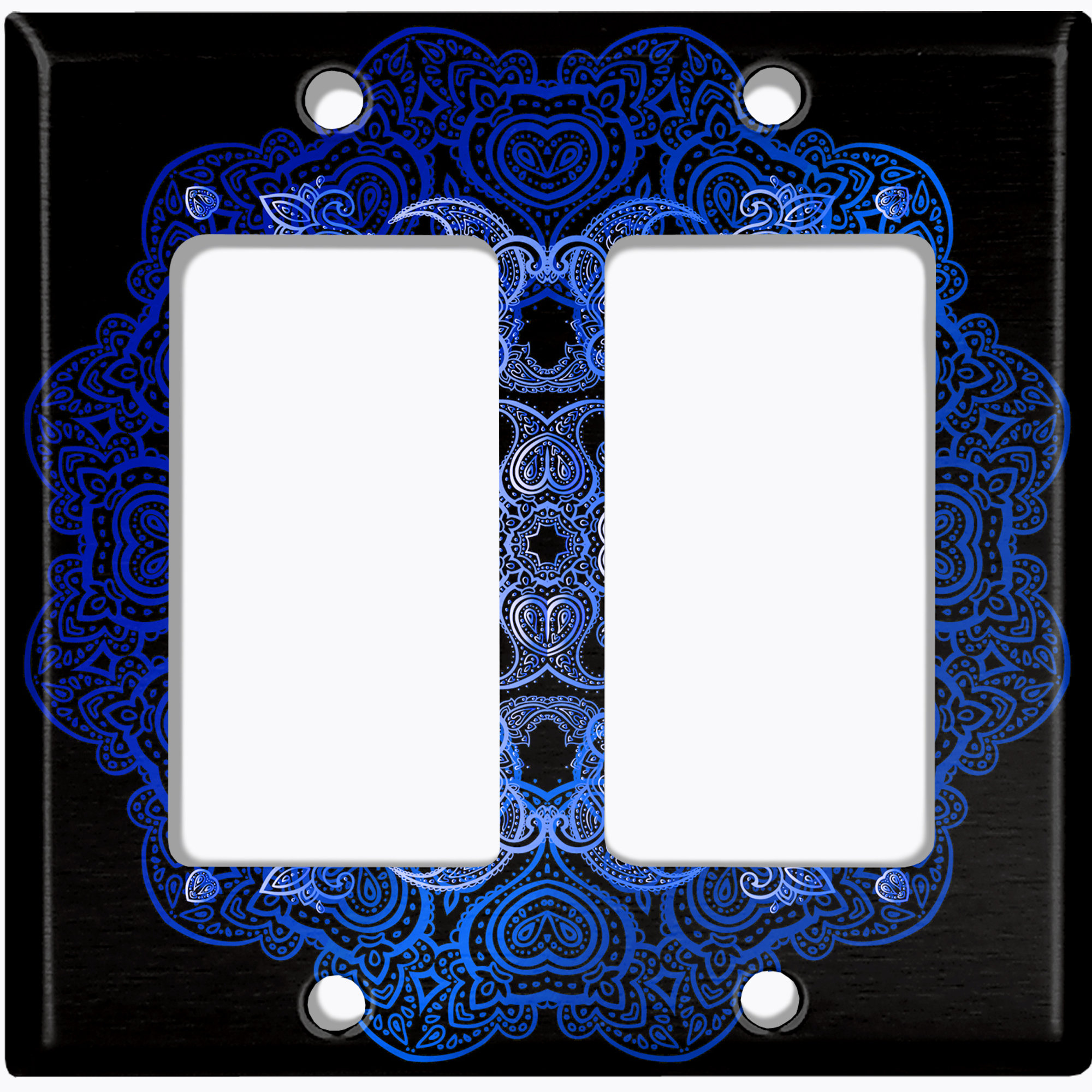 WorldAcc Mandala Circle 2-Gang Rocker Wall Plate | Wayfair