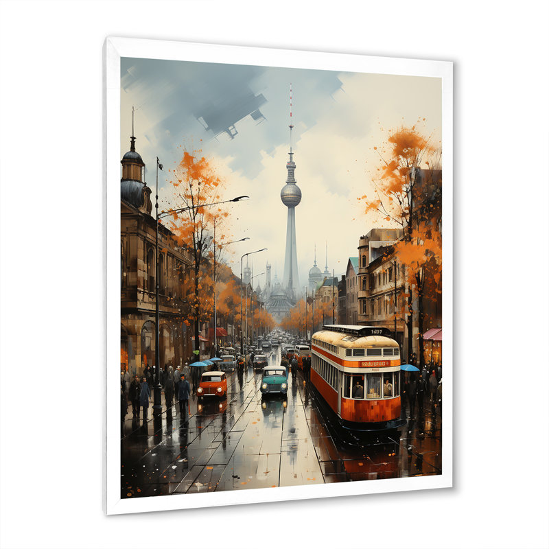 Allemagne, Allemagne, Berlin, horizon II - art mural sur toile Allemagne, H 44 po x l 34 po x P 1,5 po, Cadre photo blanc