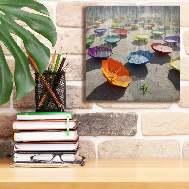 «Downpour» par Cynthia Decker, art mural sur toile, H 12 po x l 12 po x P 0,75 po