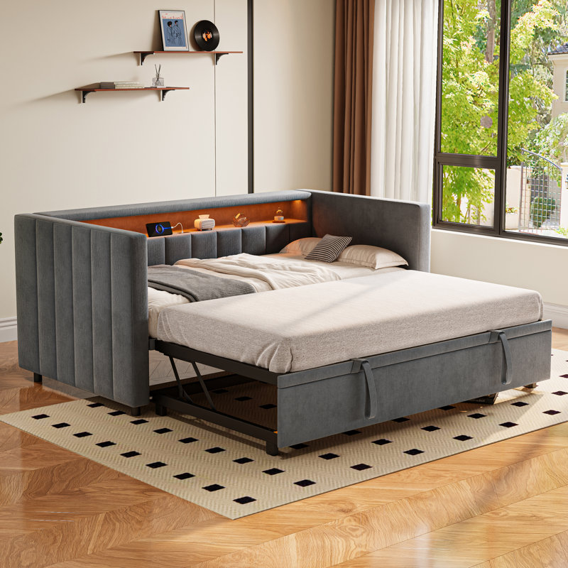 Sofa, Dark Gray Velvet, Dark Gray