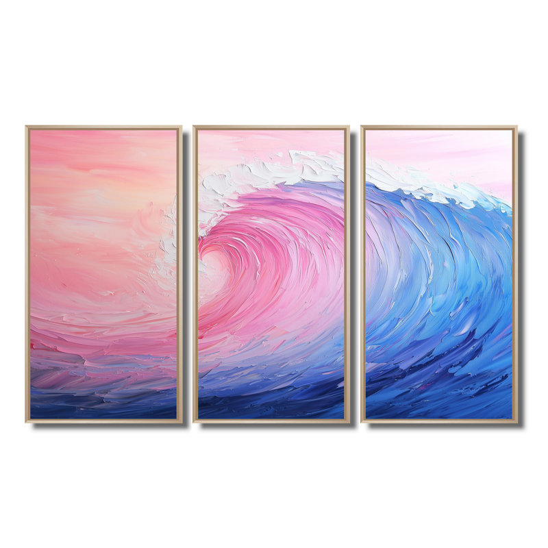 «Coastal Rainbow Wave Energy I», ensemble de reproductions d'art mural côtier, H 40 po x l 60 po, Ne s’applique pas