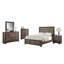 Chêne avec tête de lit haute et grand lit 1pc-1506760284-1506760283
