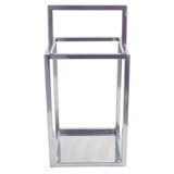 Latitude Run® 16X8" Squared Lantern With Handle, Silver