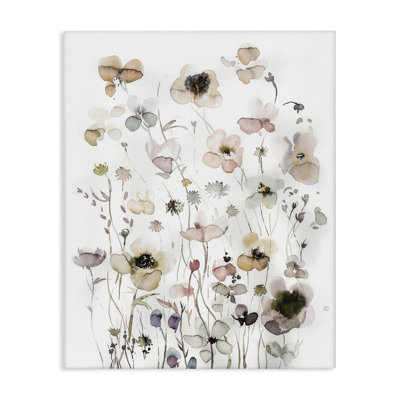 Art mural sur toile Stupell Industries Soft Cottage Florals par Incado