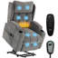 HOMCOM Power Lift Recliner Chair with Vibration Massage and Heat Grey