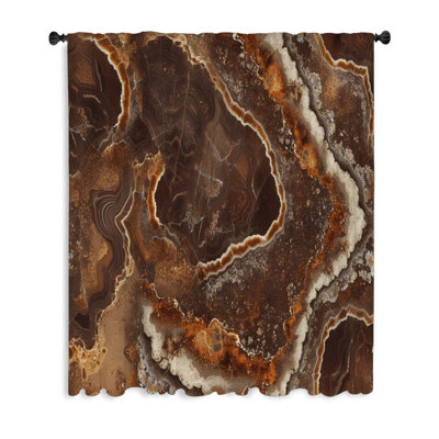 Agate Window Curtains, Geology Blockout & Sheer Curtains - 1 Panel