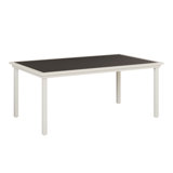 Berlin Gardens Vida Aluminum Matte White Base 73″ Dining Table