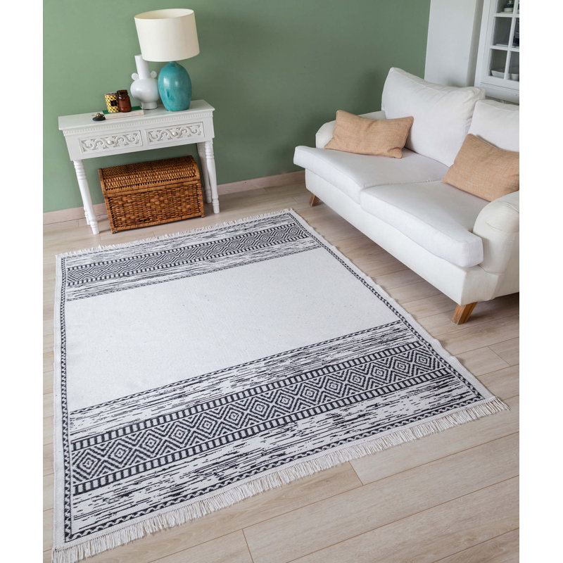 Rodrigez Cotton Striped Indoor Rug, Runner 2'8" x 9'11"