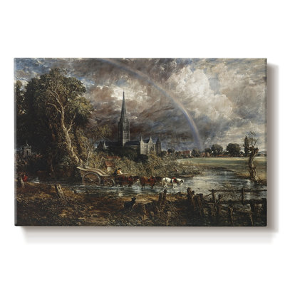 La cathédrale de Salisbury vue depuis les Meadows – John Constable – Toile tendue sur châssis – 1831