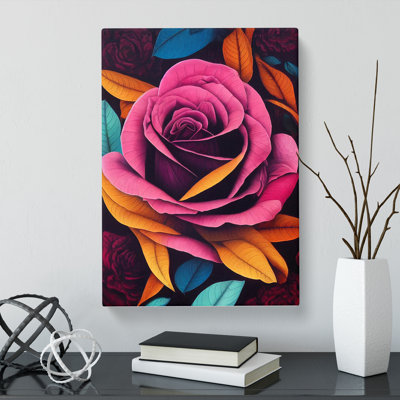 Franich Rose Painting Paisley - Wrapped Canvas