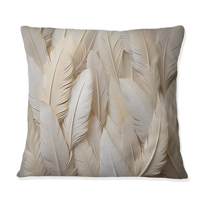 Feathery Plumes - Feathers Printed Throw Pillow