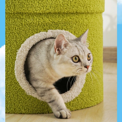 Fairyland - Canot en sisal pour chat avec cadre d'escalade