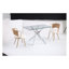 Table rectangulaire en verre trempé 47,24 "- structure en fer argenté, moderne-1376094148-1376094158