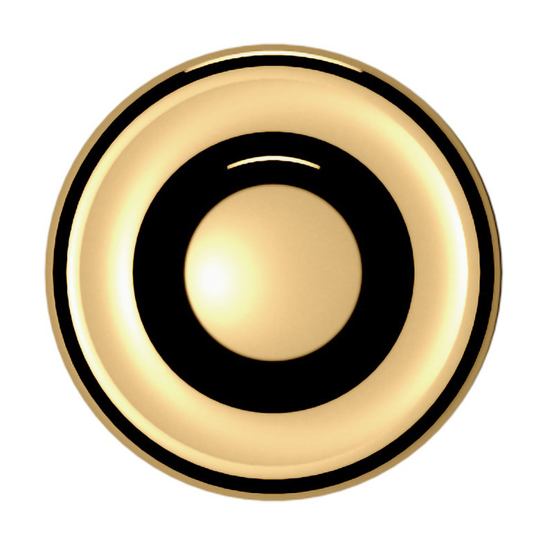 Polished Brass Round Traditional Cabinet Knob with Mounting Hardware