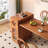 French Retro and Simple Brown Dining Table