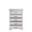 Commode moderne 5 tiroirs en bois blanc