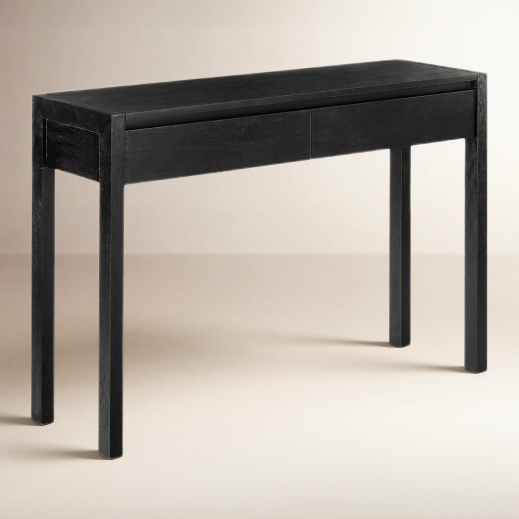 Stills 47'' Solid Wood Console Table, Black