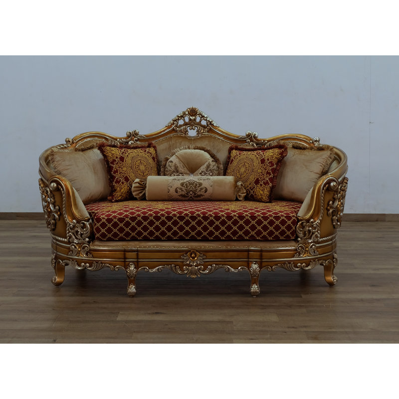 Saint Germain Loveseat, Red/Burgundy