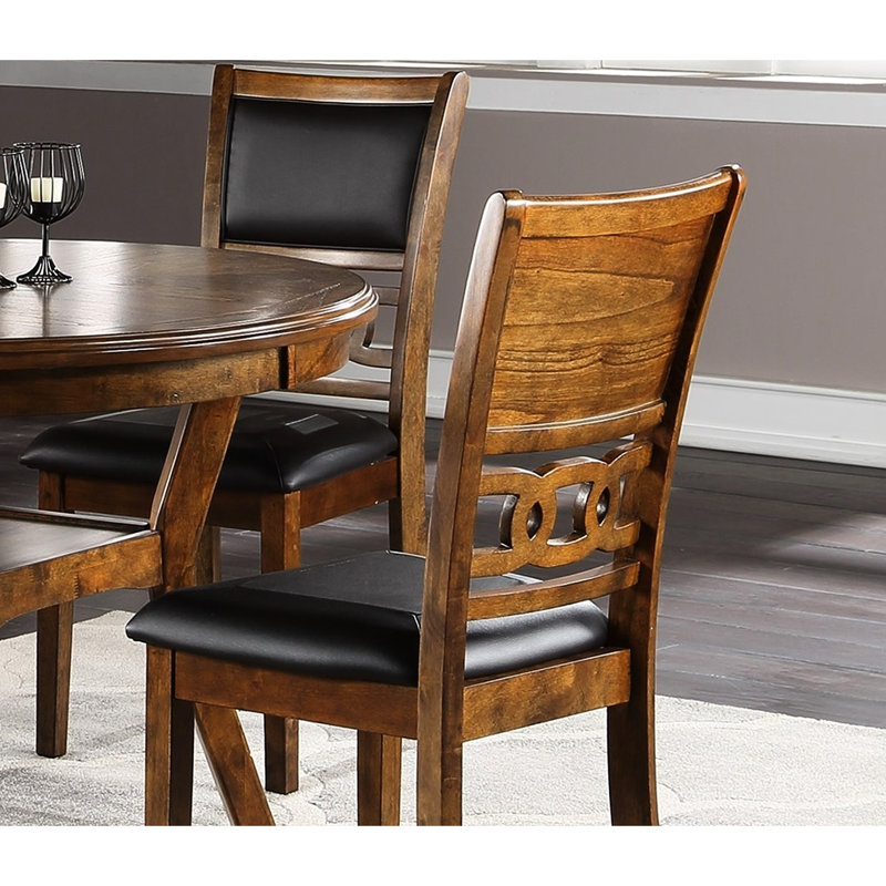 2 Dining Room Chair , Walnut Veneer, Cushion Seat Relaxation, Contemporary Grace, Knot Back Show 2 Side Chairs For Room, Tone, Style,