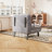  "31.5" convertible chair bed with adjustable backrest, tri-fold sofa bed with steel frame, light grey"