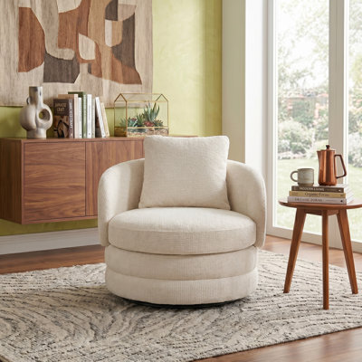 Comfortable 360-degree Rotating Barrel-shaped Sofa Chair
