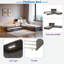 L-shaped Platform Bed With Storage Cabinets, Desk, Trundle And Led Light-1899646534