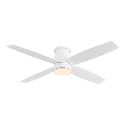 Bonnitta 4 - Blade LED Flush Mount Ceiling Fan with Remote Control