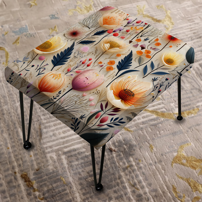 Wild Foliage Botanical Pattern - Botanical Rectangle Ottoman