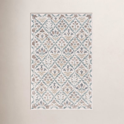 Hand-Tufted Wool Floral Rug