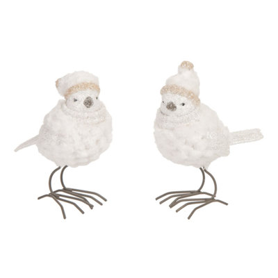  Ensemble de 2 figurines en résine blanche 6 po