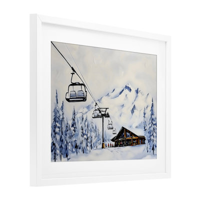 Winter Winter Lift Lift, reproduction d'art sous verre, design par Arlington Prints